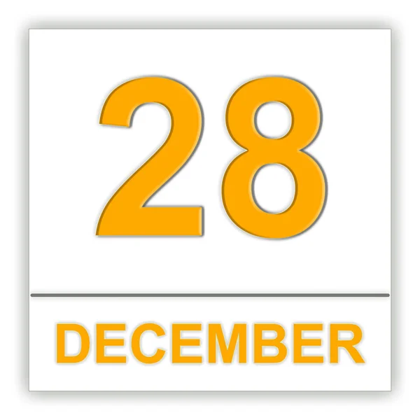 28 Δεκεμβρίου. ημέρα στο ημερολόγιο. — Φωτογραφία Αρχείου