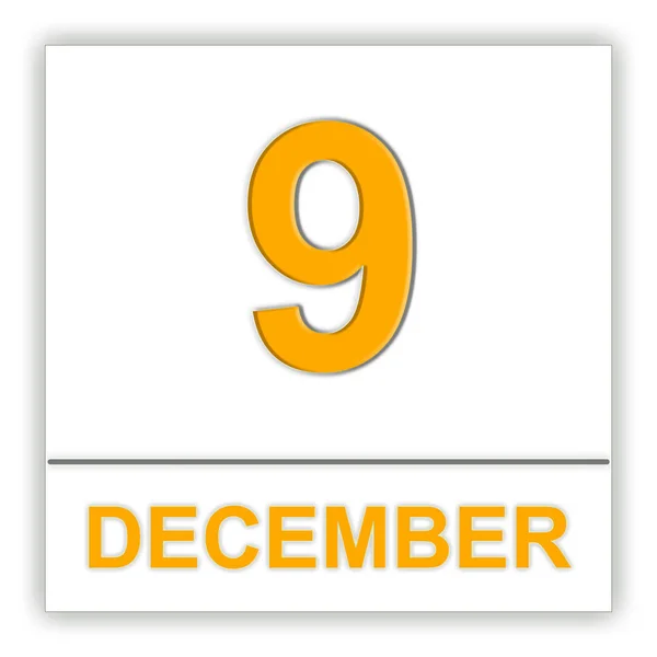 9 dicembre. Giorno sul calendario . — Foto Stock