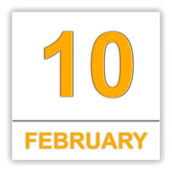 February 10. Day on the calendar. — Stock Photo, Image