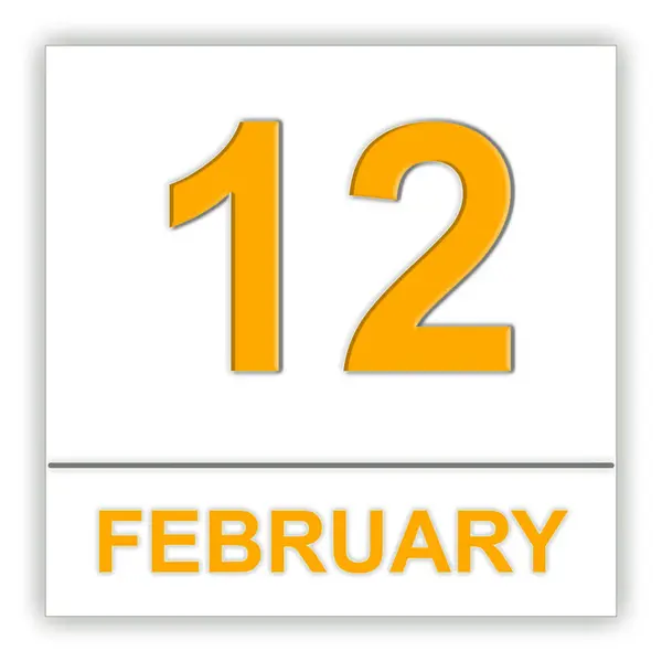 12. Februar im Kalender. — Stockfoto
