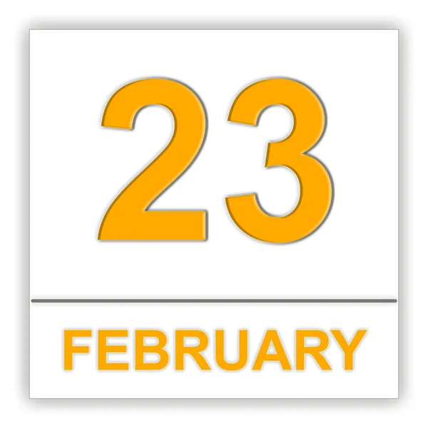 23. Februar im Kalender. — Stockfoto