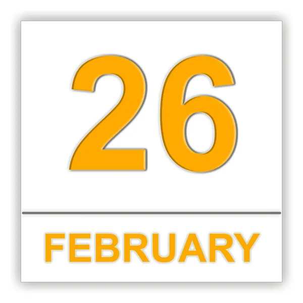 26. Februar Tag im Kalender. — Stockfoto