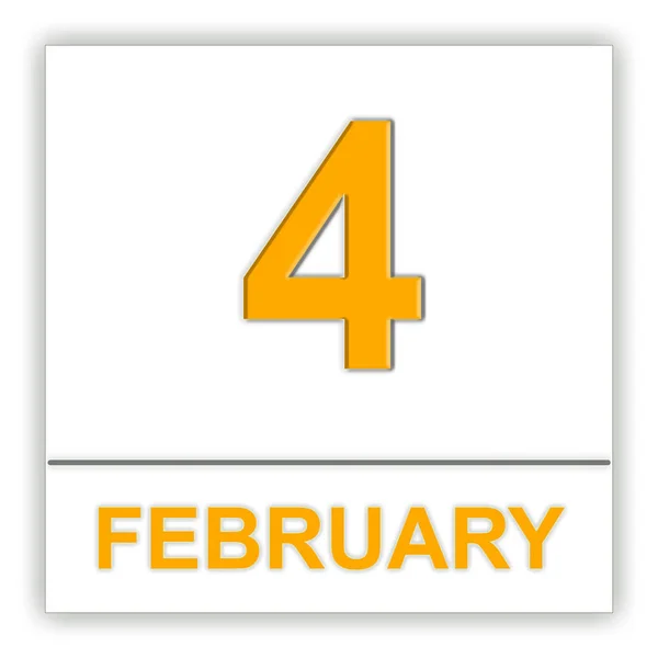 4. Februar im Kalender. — Stockfoto