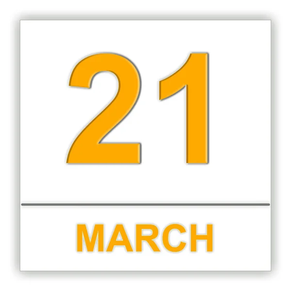 21 de marzo. Día en el calendario . — Foto de Stock