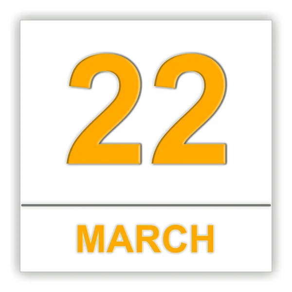 March 22. Day on the calendar. — Stock Photo, Image