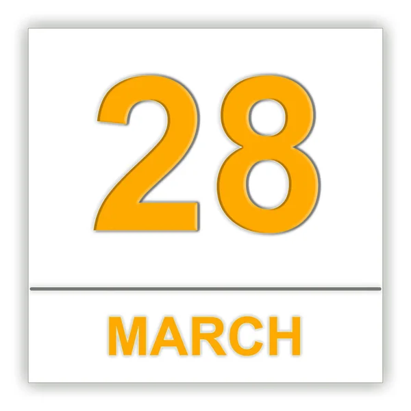 28 березня. День за календарем . — стокове фото