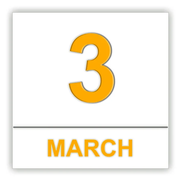 3 марта. День в календаре . — стоковое фото