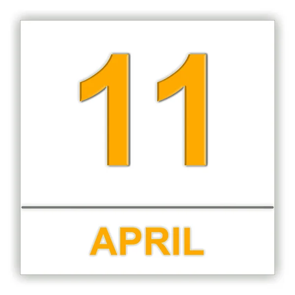 11 квітня. День за календарем . — стокове фото