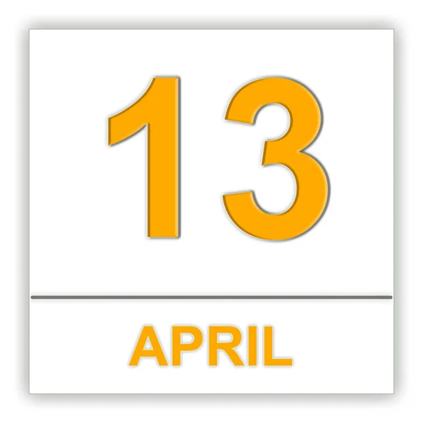 13 Απριλίου. ημέρα στο ημερολόγιο. — Φωτογραφία Αρχείου