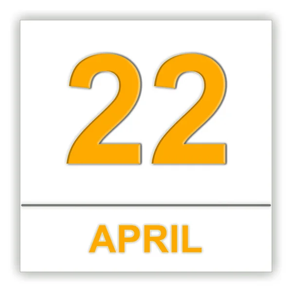 22 de abril. Día en el calendario . — Foto de Stock