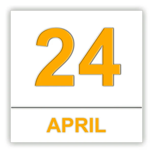 4 月 24 日。カレンダー上の日付. — ストック写真