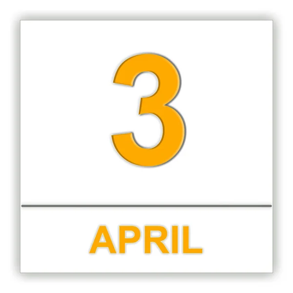 3 апреля. День в календаре . — стоковое фото