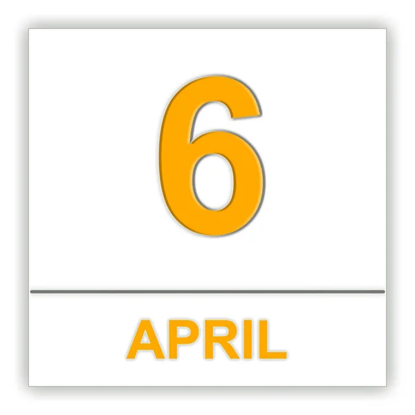6 апреля. День в календаре . — стоковое фото