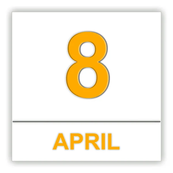 8 апреля. День в календаре . — стоковое фото