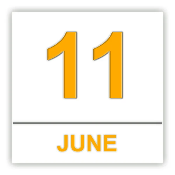 June 11. Day on the calendar. — Stock Photo, Image