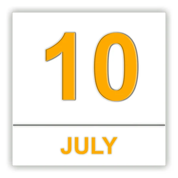 10 de julio. Día en el calendario . —  Fotos de Stock