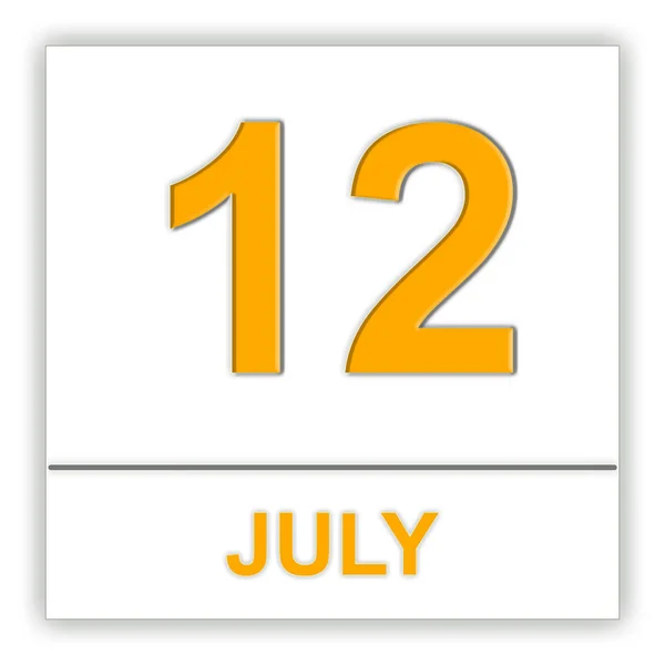 12 липня. День за календарем . — стокове фото