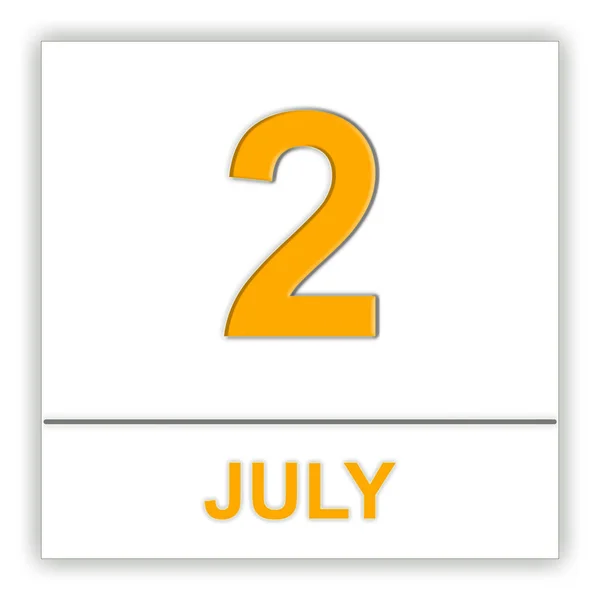 2 липня. День за календарем . — стокове фото