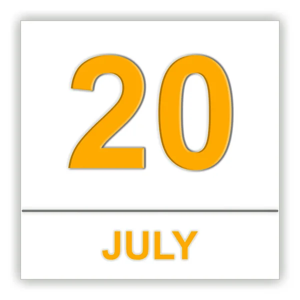 20 de Julho. Dia no calendário . — Fotografia de Stock