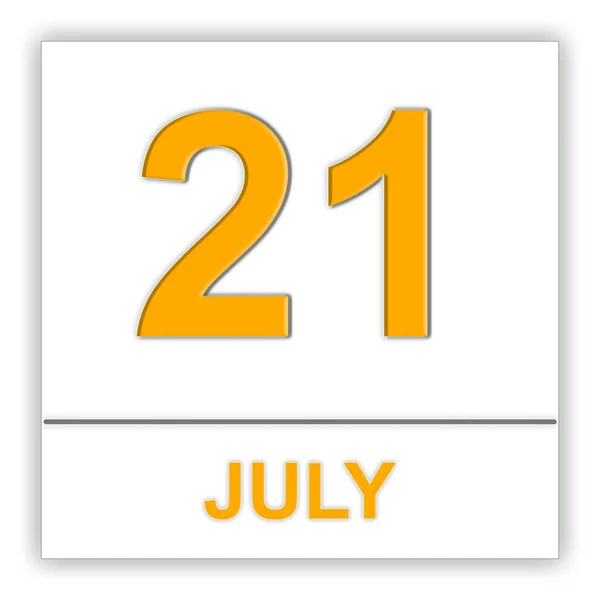21. Juli im Kalender. — Stockfoto
