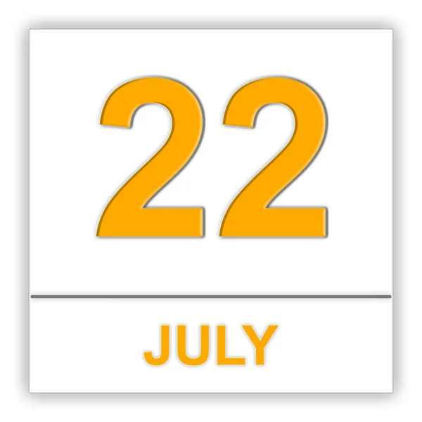 22 juli. dag i kalendern. — Stockfoto