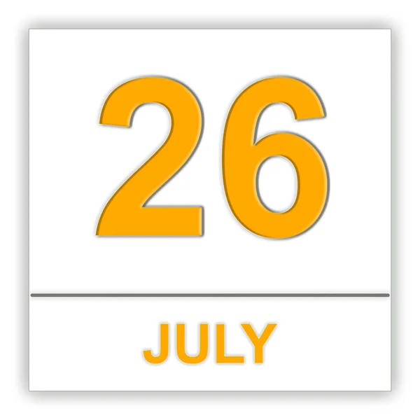 26. Juli Tag im Kalender. — Stockfoto