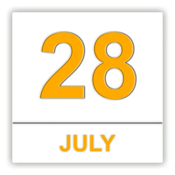 28 de Julho. Dia no calendário . — Fotografia de Stock