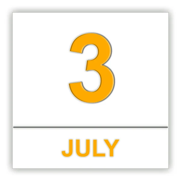 3 de Julho. Dia no calendário . — Fotografia de Stock