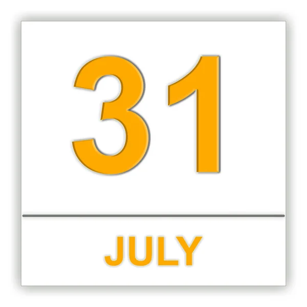 31 de Julho. Dia no calendário . — Fotografia de Stock