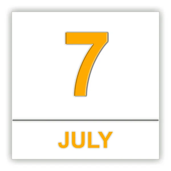 7 de Julho. Dia no calendário . — Fotografia de Stock