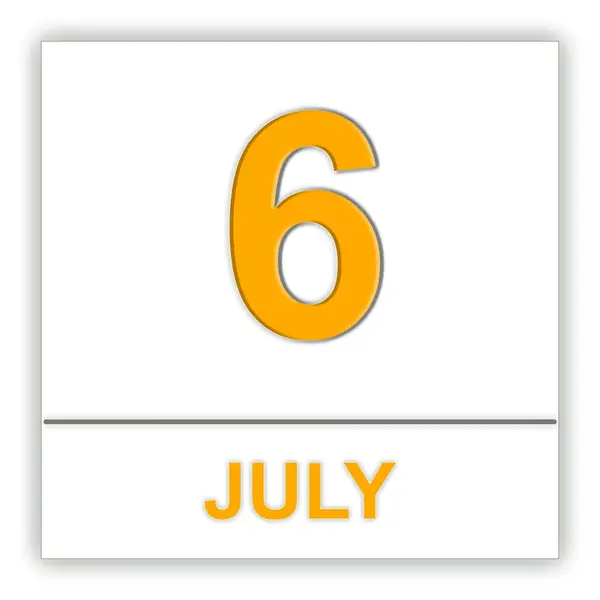 6 июля. День в календаре . — стоковое фото