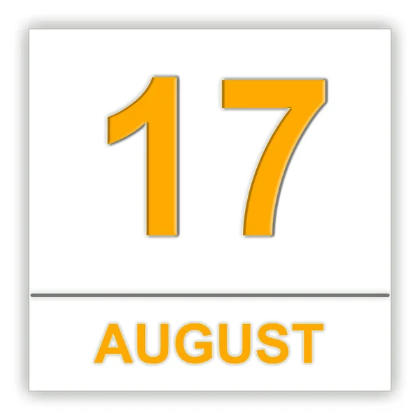 17. August im Kalender. — Stockfoto