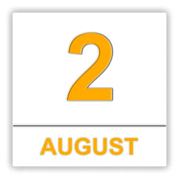 2 Αυγούστου. ημέρα στο ημερολόγιο. — Φωτογραφία Αρχείου