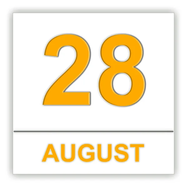 28 Αυγούστου. ημέρα στο ημερολόγιο. — Φωτογραφία Αρχείου