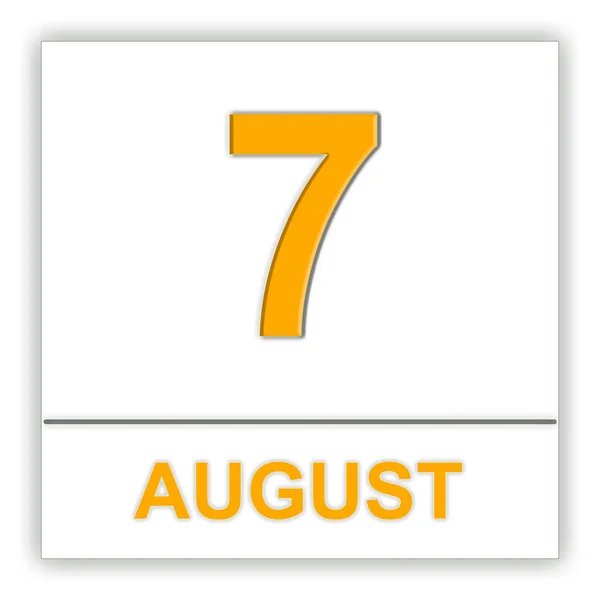 Augustus 7. dag op de kalender. — Stockfoto