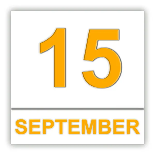 15. září. Den v kalendáři. — Stock fotografie
