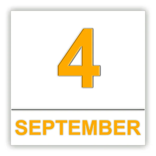 4 вересня. День за календарем — стокове фото