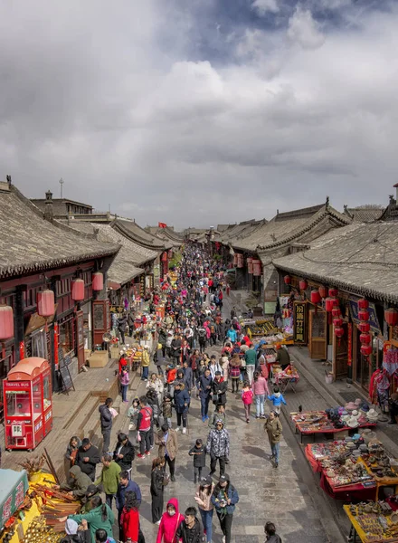 Σκηνή δρόμου στο Pingyao, Κίνα — Φωτογραφία Αρχείου