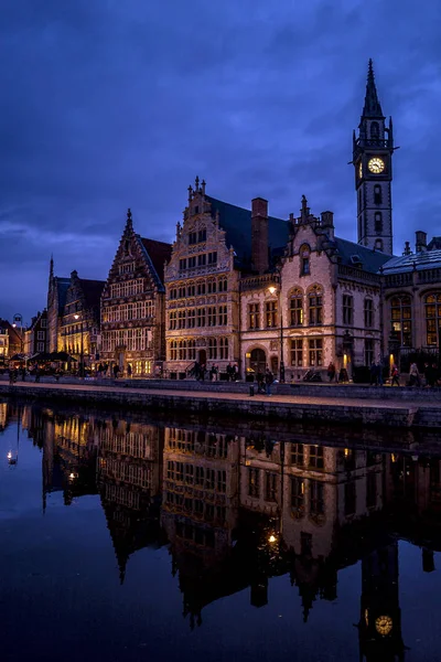 Blick auf den Fluss von Gent Belgien — Stockfoto