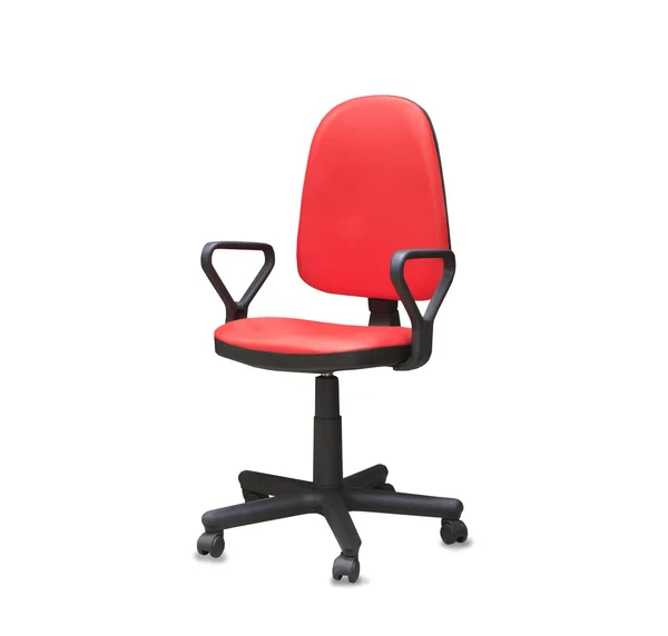 Modern office chair from red cloth. Isolated — Stock Photo, Image