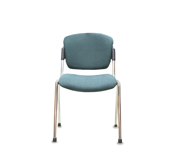Nowoczesne krzesło z zielonym suknem nad białym — Zdjęcie stockowe