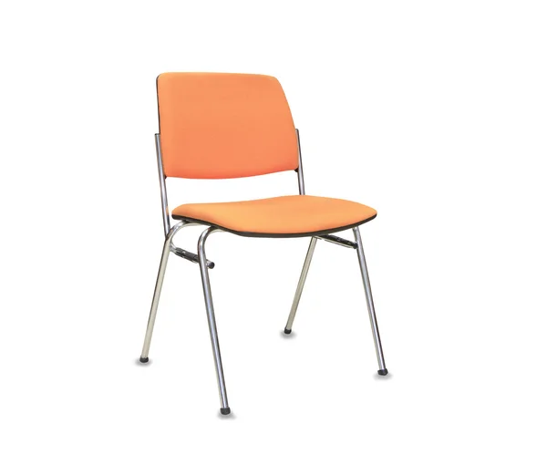 Оранжевый офисный стул Isolated — стоковое фото