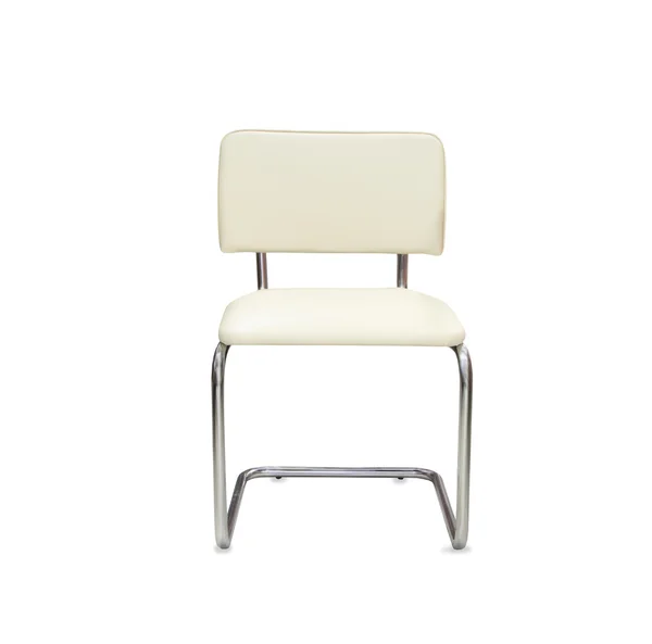 The office chair from white leather. Isolated — Stock Photo, Image