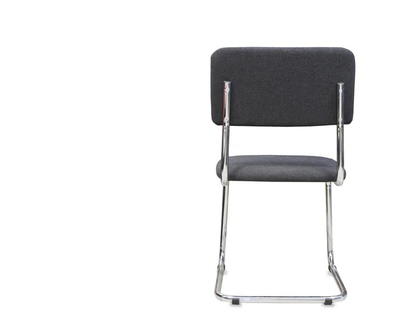 Back view of modern office chair from gray cloth. Isolated — Stock Photo, Image