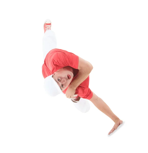 Adolescente bailando break dance en acción — Foto de Stock
