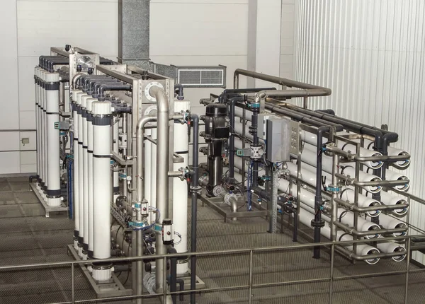 Filter system at a large beer company — Stock Photo, Image