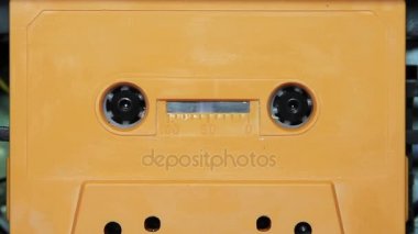 Vintage ses kaset boş bir etiketle