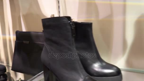 Sale collection of footwear and accessories with discount 50 percent — Stock Video