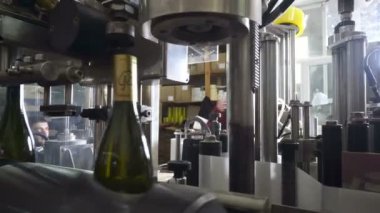 Şişeleme ve Konveyör hattı şarap Fabrikası'nda mühürleme