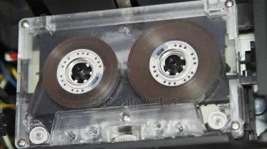 Vintage ses kaset ile boş bir beyaz etiket